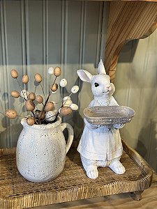 Coelho em pé  branco 35cm