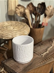 Vaso cerâmica branco
