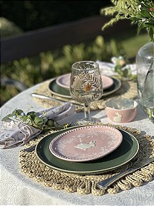 Prato oval rosa