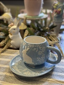 Caneca coelho azul grande