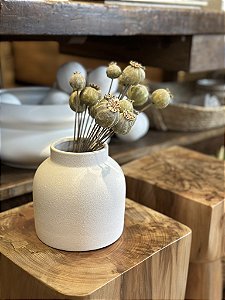 Vaso branco texturizado