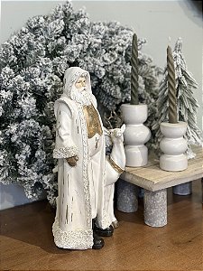 Papai noel com rena branco