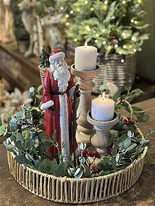 Noel em resina vermelho