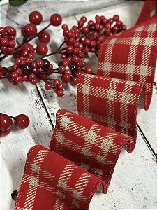 Fita nude com vermelho