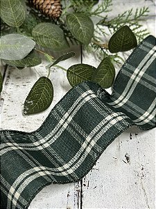 Fita xadrez verde e branco