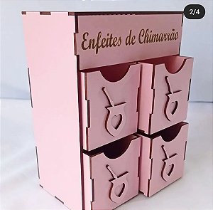 Caixa organizadora G rosa