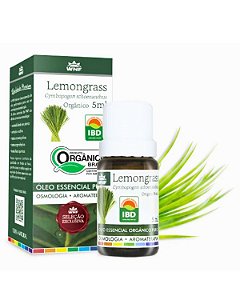 Óleo Essencial Lemongrass Orgânico 5ml Wnf