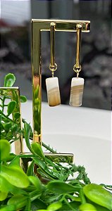 Brinco Sabrina - Pedra Natural Agata