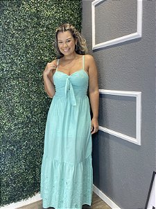 Vestido amarração no busto tiffany