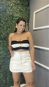 Top Nó Preto/off/preto
