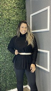 Poncho bolso preto