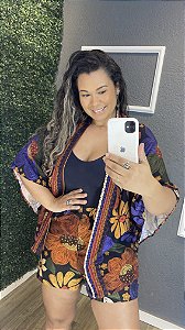Kimono flores de outono