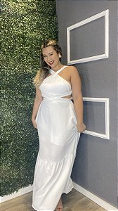 Vestido longo cruzado