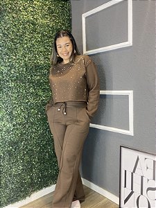Conjunto moletom brilho