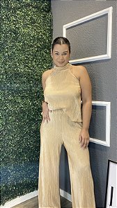 Conjunto Plissado nude