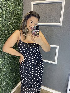 Vestido tule poá preto