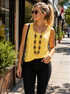 CAMISETA ZARA AMARELA
