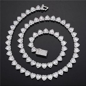 Colar Riviera Coração 8mm