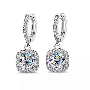 BRINCO ARGOLA MOISSANITE NA PRATA925