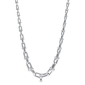 COLAR FERRADURA BANHADO À RÓDIO BRANCO TAM M