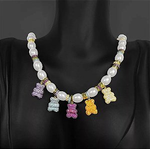 COLAR TEDDY PRATA 925 E PÉROLA DE ÁGUA DOCE