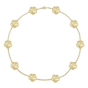 COLAR TREVO OURO 45CM