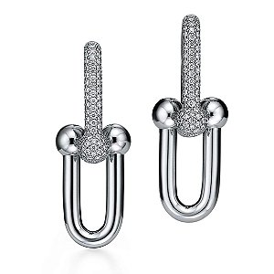 BRINCO FERRADURA CRAVEJADO RÓDIO