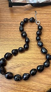 Colar pérolas barrocas negras