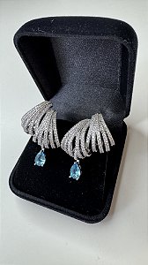 EARCUFF AQUA RÓDIO BRANCO