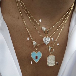 COLAR ESFERAS PRATA925 - 45cm | fecho cravejado