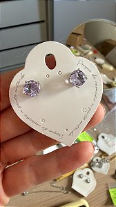 Brinco ponto de luz 8mm lavanda