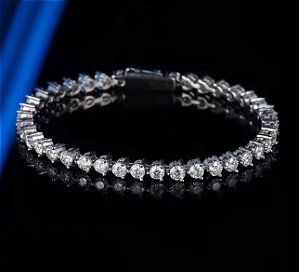 Pulseira moissanite 3mm