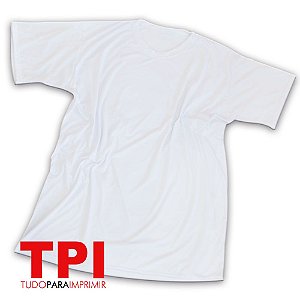 Camiseta Branca Adulto Plus Size Poliester