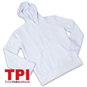 Moletom Branco com Bolso e Capuz