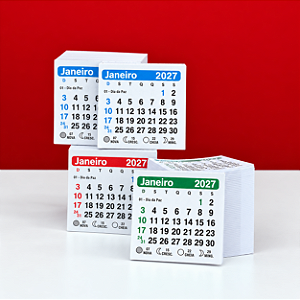 Refil Calendário 5x5cm 2027 - Pct.c/100 un.
