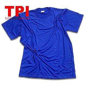 Camiseta Azul Royal Adulto Poliéster