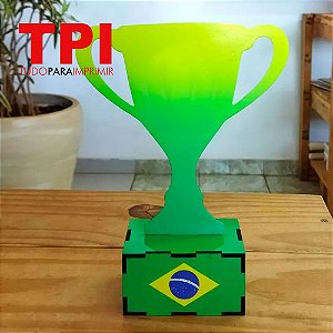 Troféu Taça todo em MDF para Sublimação