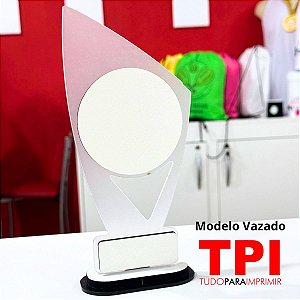 Troféu Ornamental Acrílico com MDF Sublimático