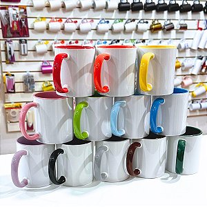 Caneca Alça e Interno Colorido JKB