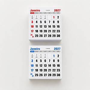 Refil Calendário 2027 - 6x6 - Pct c/50 un