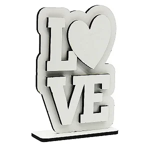 Porta Retrato Love 3D Vertical – MDF 3mm para Sublimação - Ref 618
