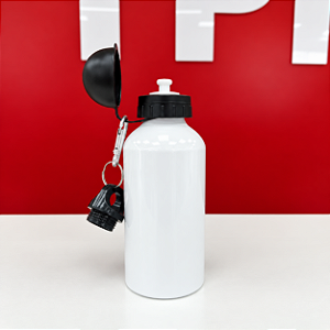 Squeeze Garrafa de Alumínio Branca 2 tampas 500ml – Jojo - Ref. 2219