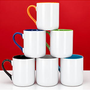 Caneca Imperial 325ml com Alça e Interior Colorido | LiveSub