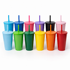 Copo Twister Leitoso  500ml Colorido