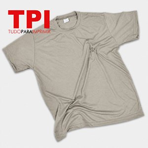 Camiseta Bege Adulto Poliéster
