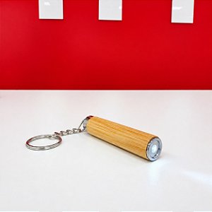 Chaveiro com Lanterna de Bambu - para Laser e DTF