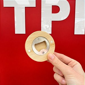 Porta Copo com Abridor em Fibra de Bambu - para Laser e DTF