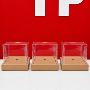 Kit com 3 Caixa Presente Cristal para Caneca - Kraft