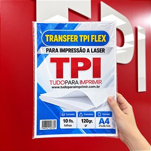 Transfer TPI Flex Para Impressão a Laser | Pct com 10 fls
