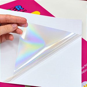 Filme de Laminação Holográfico a Frio Arco-íris - Pct com 20 folhas